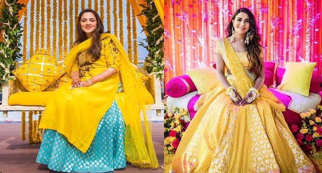 Lehengas for Bridesmaid and the traditional haldi